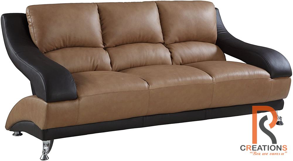 BlackJack Two Tone Leatherette Sofa