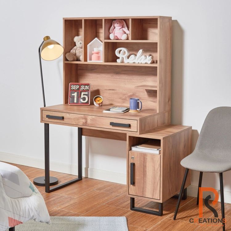 Ethan Study Table with Hutch and Cabinet