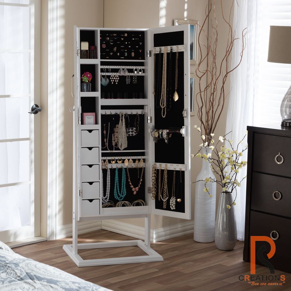 Jewelry Armoire with Mirror