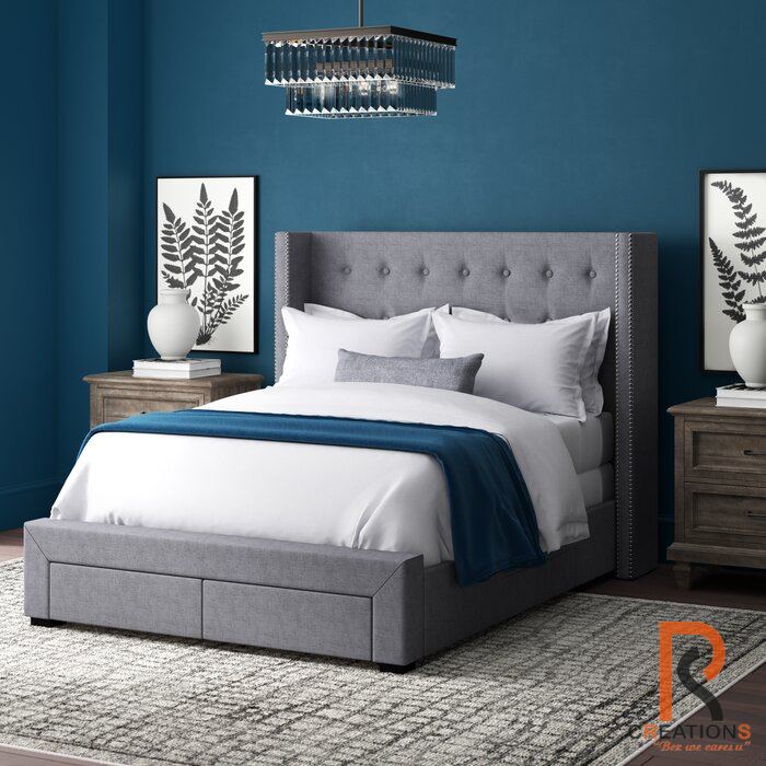 Kerens Upholstered Storage Bed with 4 Drawers