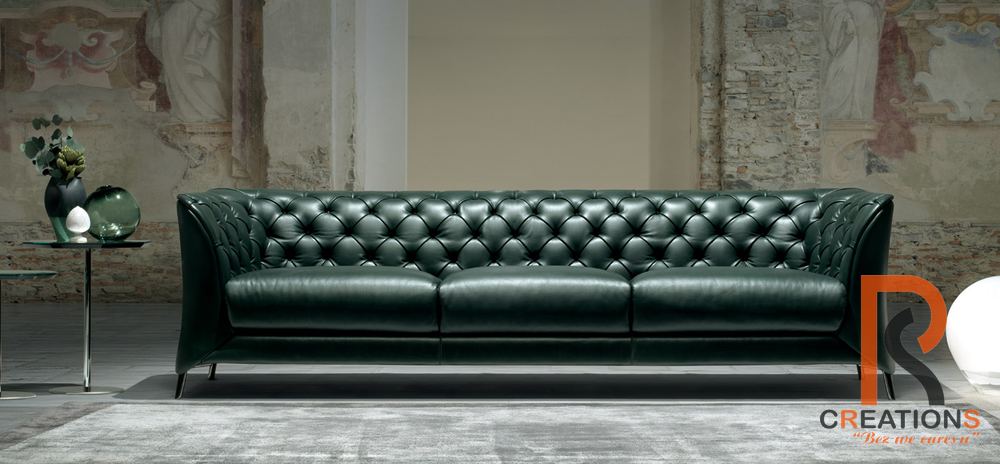 La Scala Black Chesterfield Sofa