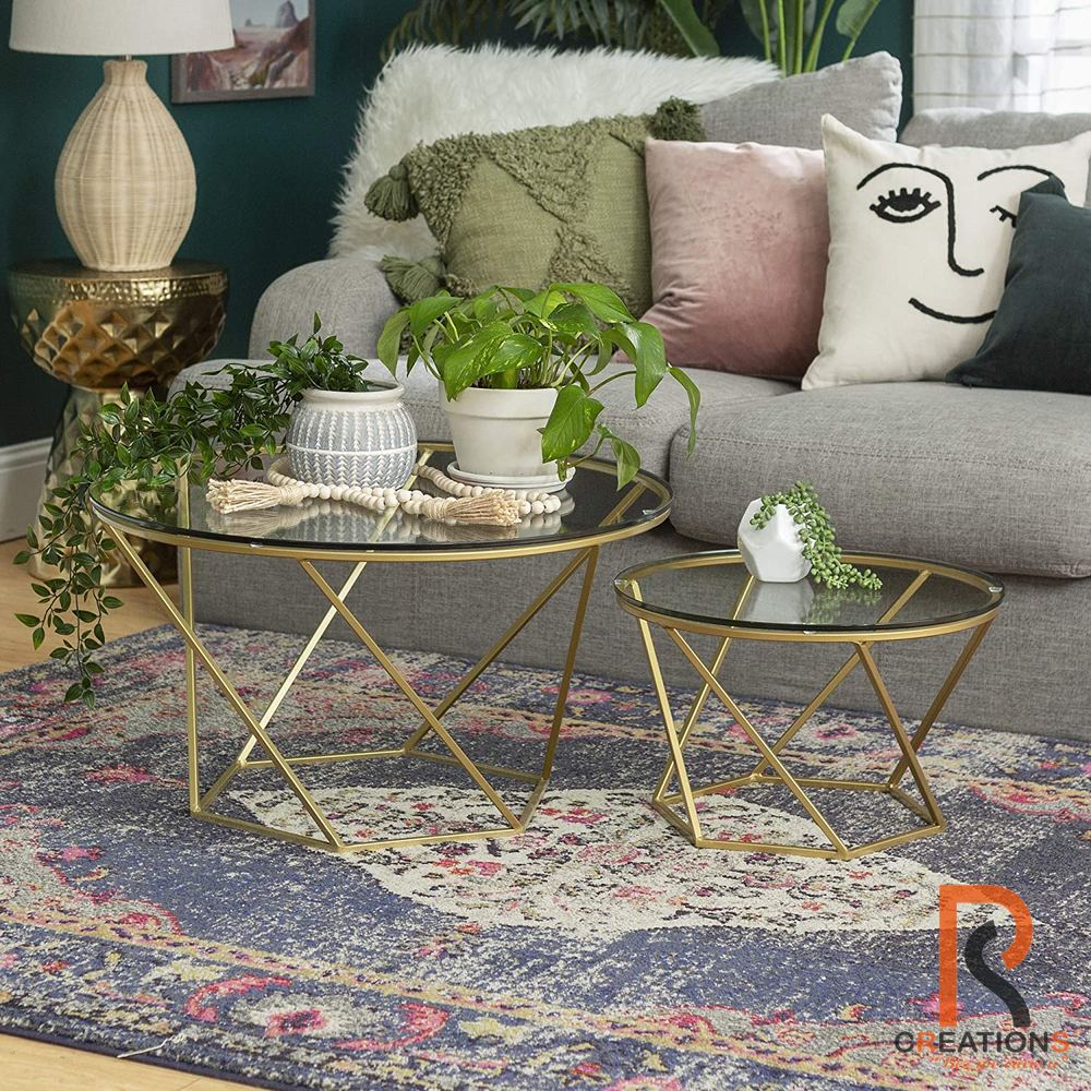 Millie Glass Nesting Coffee Tables