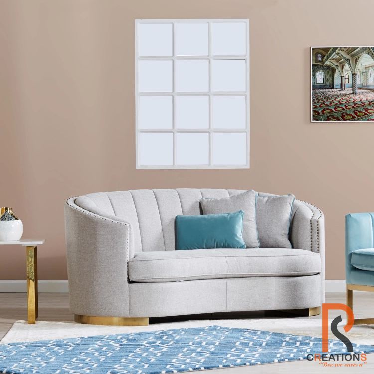Mitra Channel Tufted 2 Seater Sofa