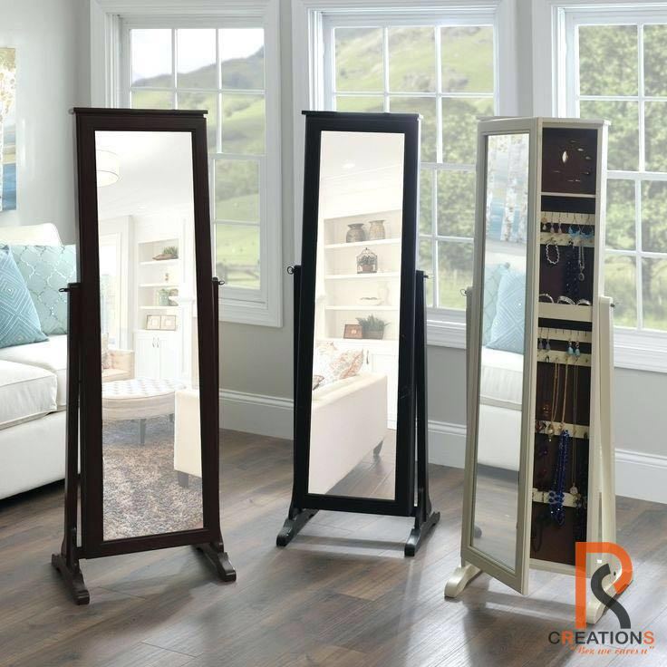 Oslo Standing Mirror with Jewellery Cabinet