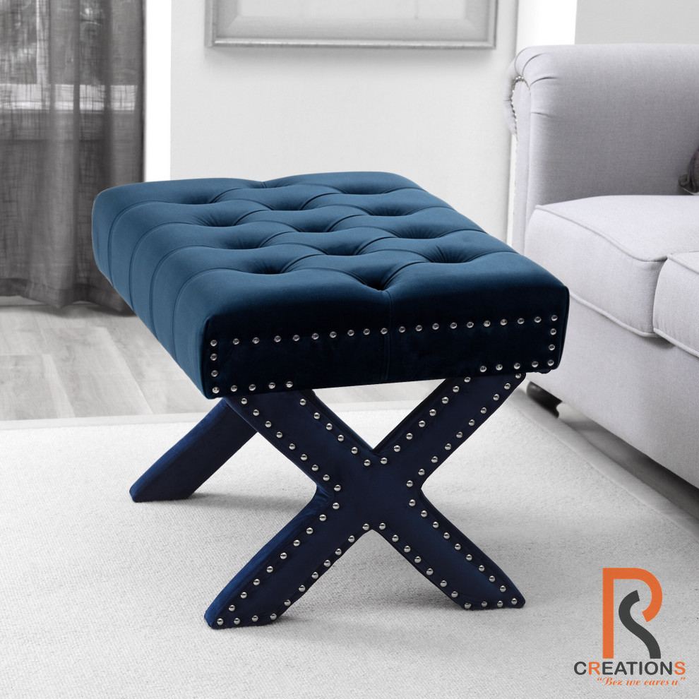 Paola Velvet Ottoman