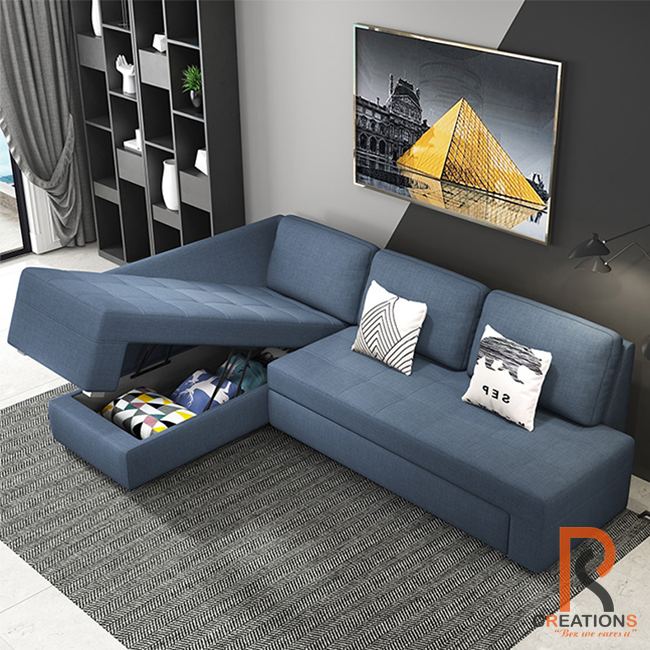 Patio L Shaped Sofa Bed with Storage