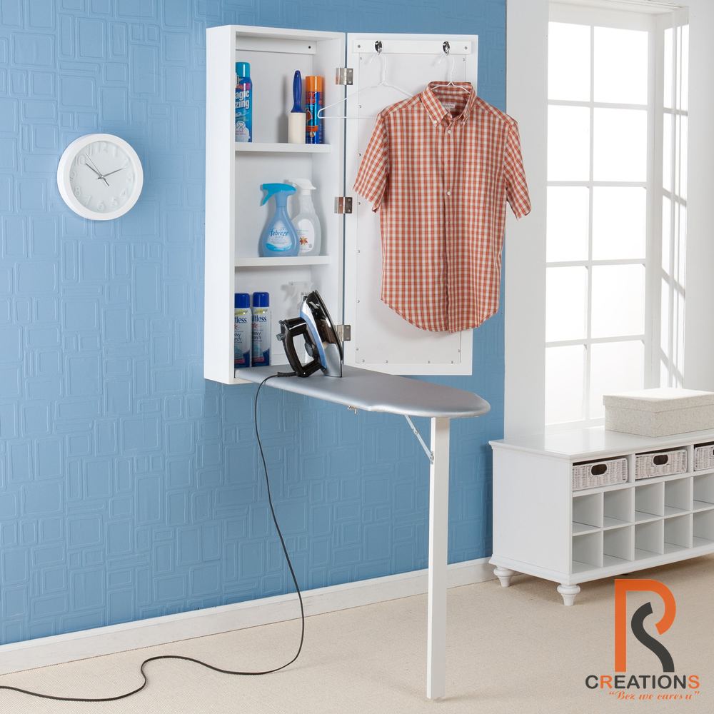 Wall Mounted Ironing Board with Storage